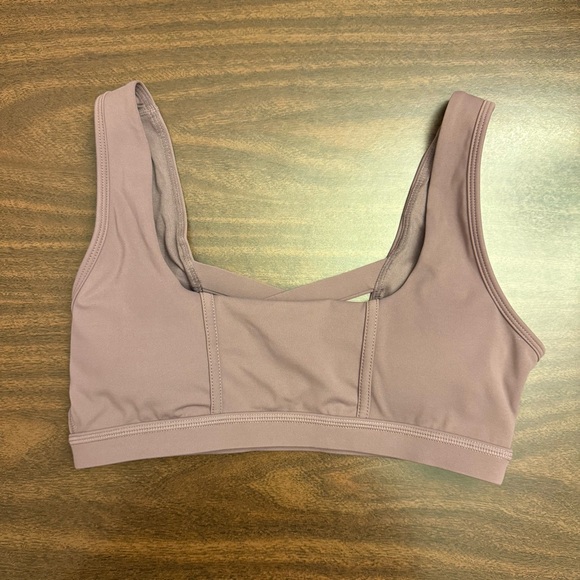 POPFLEX Other - Popflex Mauve Square Neck Crisscross Back Corset Sports Bra